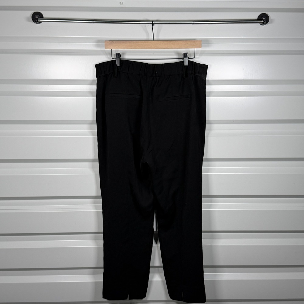 Vince Black Wide Leg‎ Pleated Ankle Pants L G - Picture 4 of 6